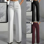 LUNA High-Waisted Straight-Cut Trousers