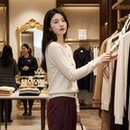 LEONIE Wool Open Knit Cardigan