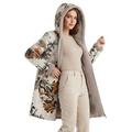 AVA Floral Long Hooded Coat