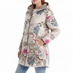 AVA Floral Long Hooded Coat