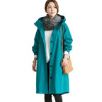 ATHENA Hooded Long Trench Coat