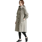 ATHENA Hooded Long Trench Coat