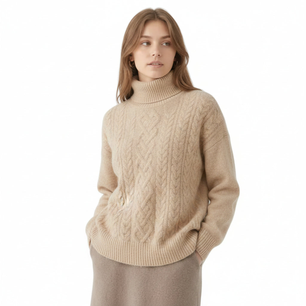 FREYA Wool Turtleneck Sweater