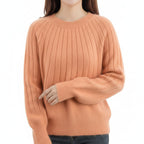 EMMA, Mock Neck Knit Pullover Cotton Acrylic