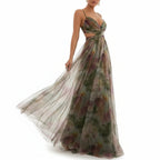 NORA Patterned Sleeveless Maxi Dress
