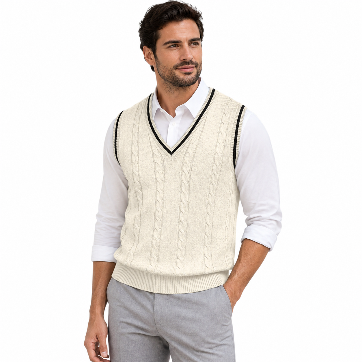 ARLEN V-Neck Knit Sweater Vest