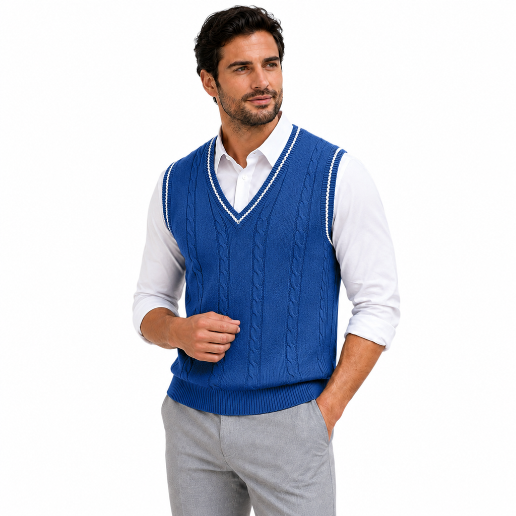ARLEN V-Neck Knit Sweater Vest
