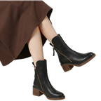 CAROLINE Leather Ankle Boots
