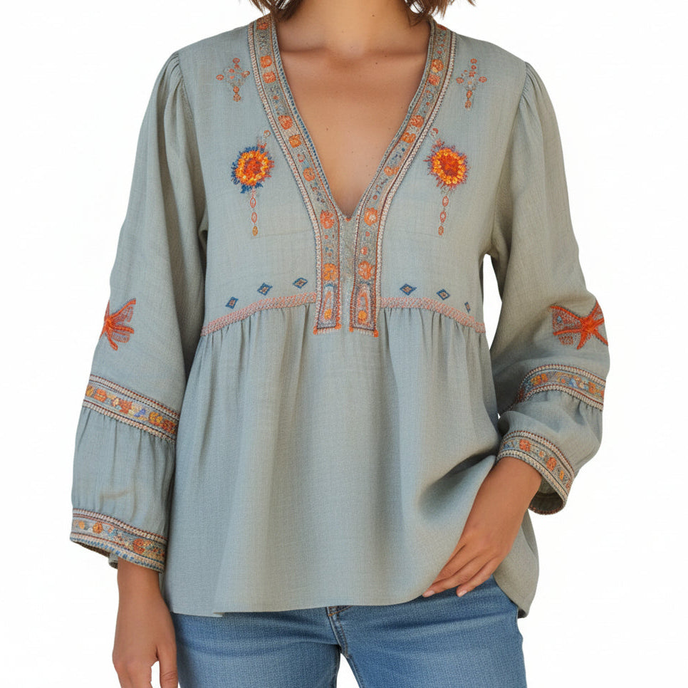 MELISSA Printed Relaxed Blouse