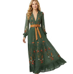 SIENNA Floral V-Neck Midi Dress