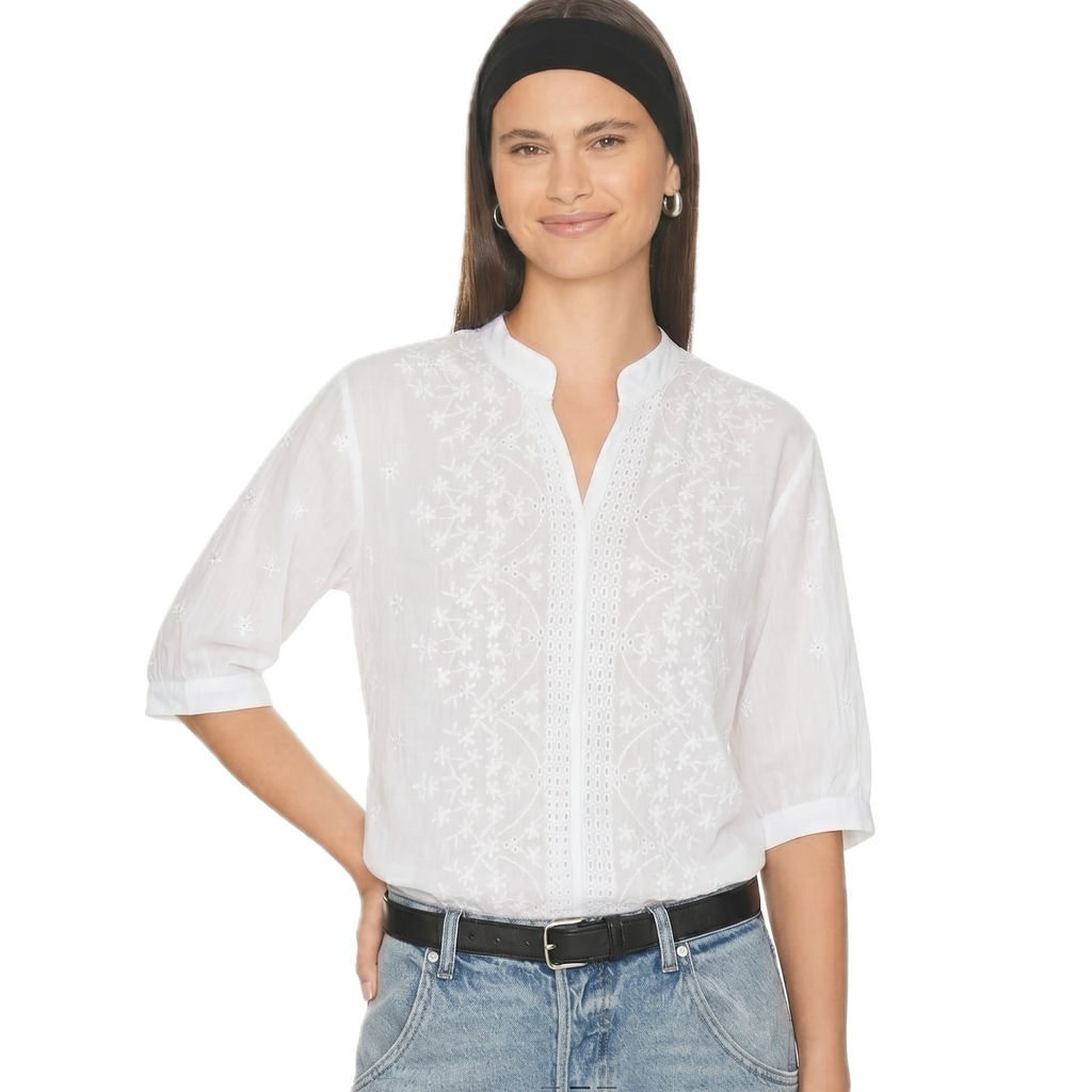 LOUISE Lace V-Neck Blouse
