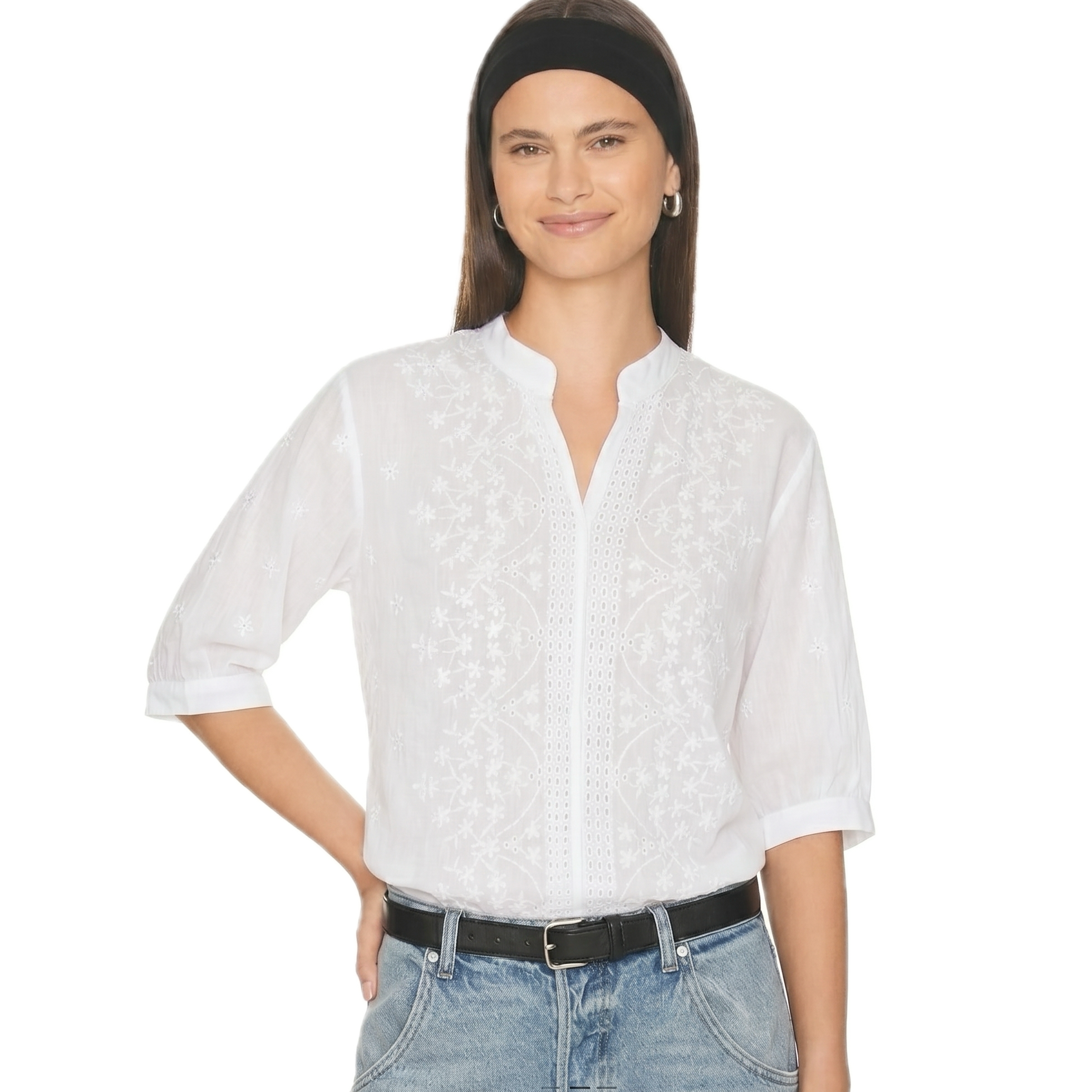 LOUISE Lace V-Neck Blouse